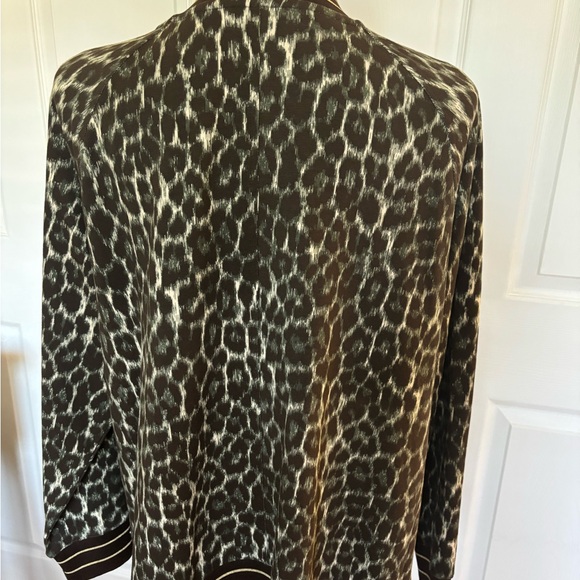 Lisa Rinna Collection Animal Print Bomber Jacket - Picture 2 of 6